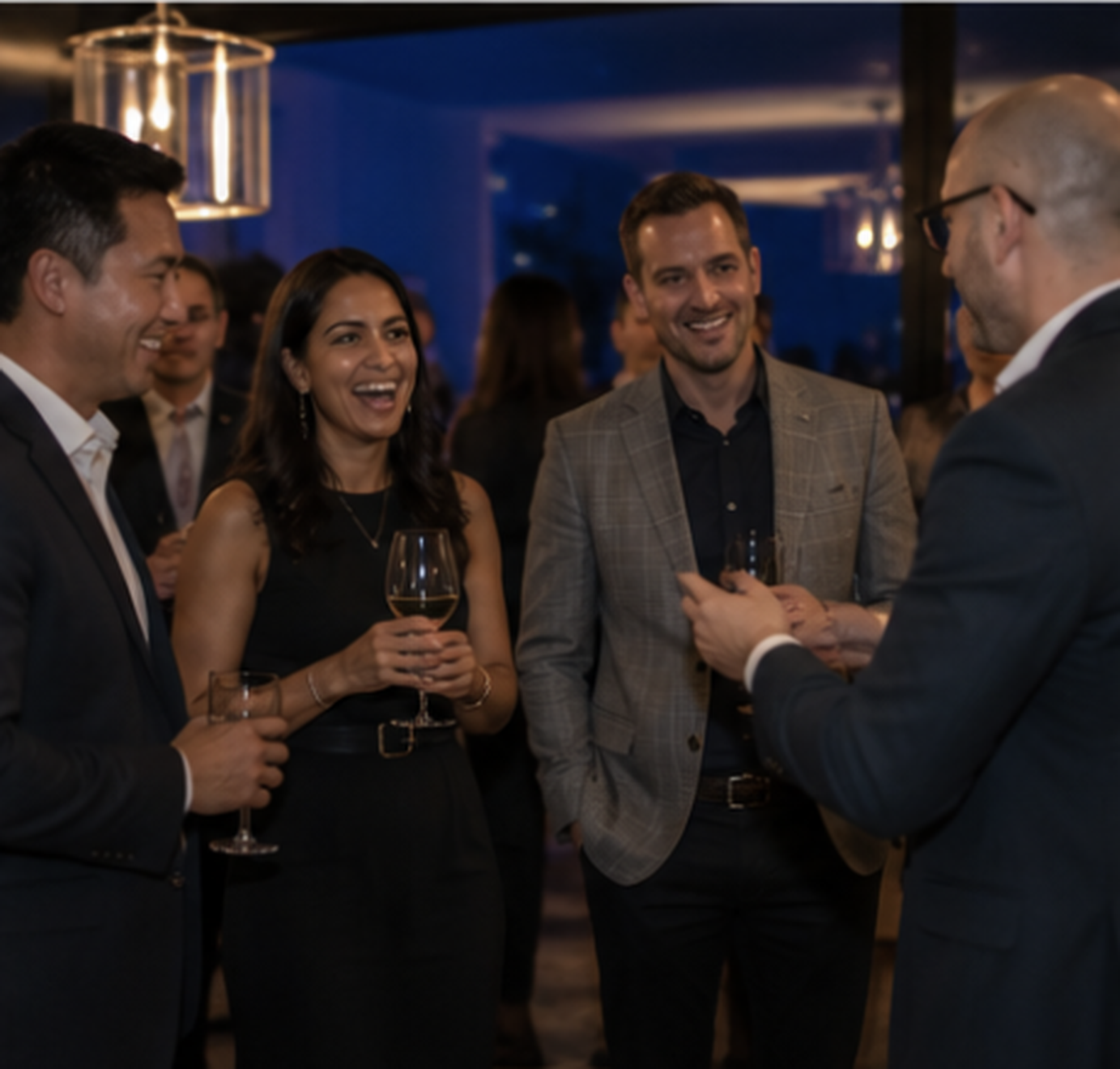 Michael Bourada performing magic for private event guests